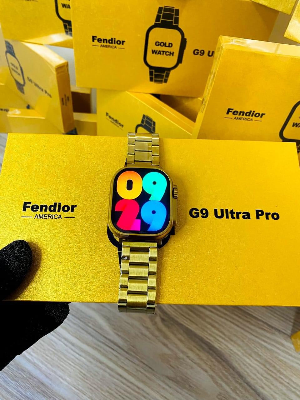 24K GOLDEN APPLE SMART WATCH JS ULTRA 9 | 2 STRAPS BT CALLING SMART WATCH
