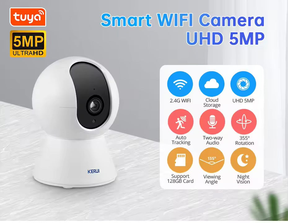 4K Indoor Smart WiFi Security Camera | Home Surveillance & Motion Detection