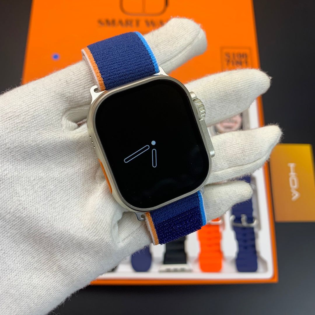 Apple Smart Watch 1.1 CLONE S100 FENDIOR GERMANY ULTRA 9 7-Straps FREE CASE