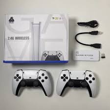 M15 Game Stick Pro 4K Console 64GB with Dual 2.4G Wireless Controllers 25,000 Games - USB HDMI GAME STICK