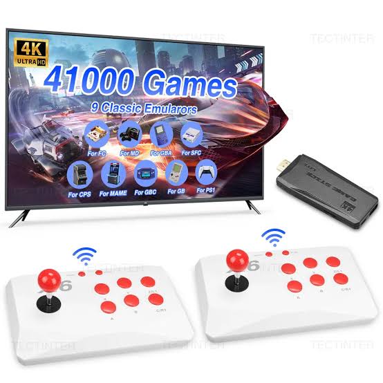 X6 ARCADE GAME STICK WITH 2 HANDLE JOYSTICKS OLD RETRO STYLE