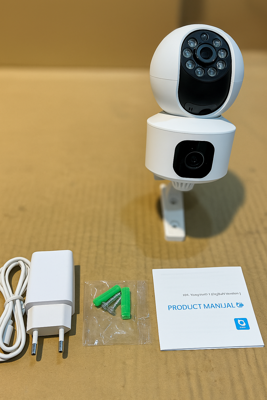 Double Lens HD WiFi CCTV Smart Camera | 360° Security | Type-C