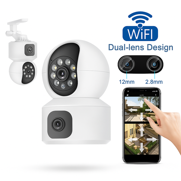 Double Lens HD WiFi CCTV Smart Camera | 360° Security | Type-C – PHONE ...