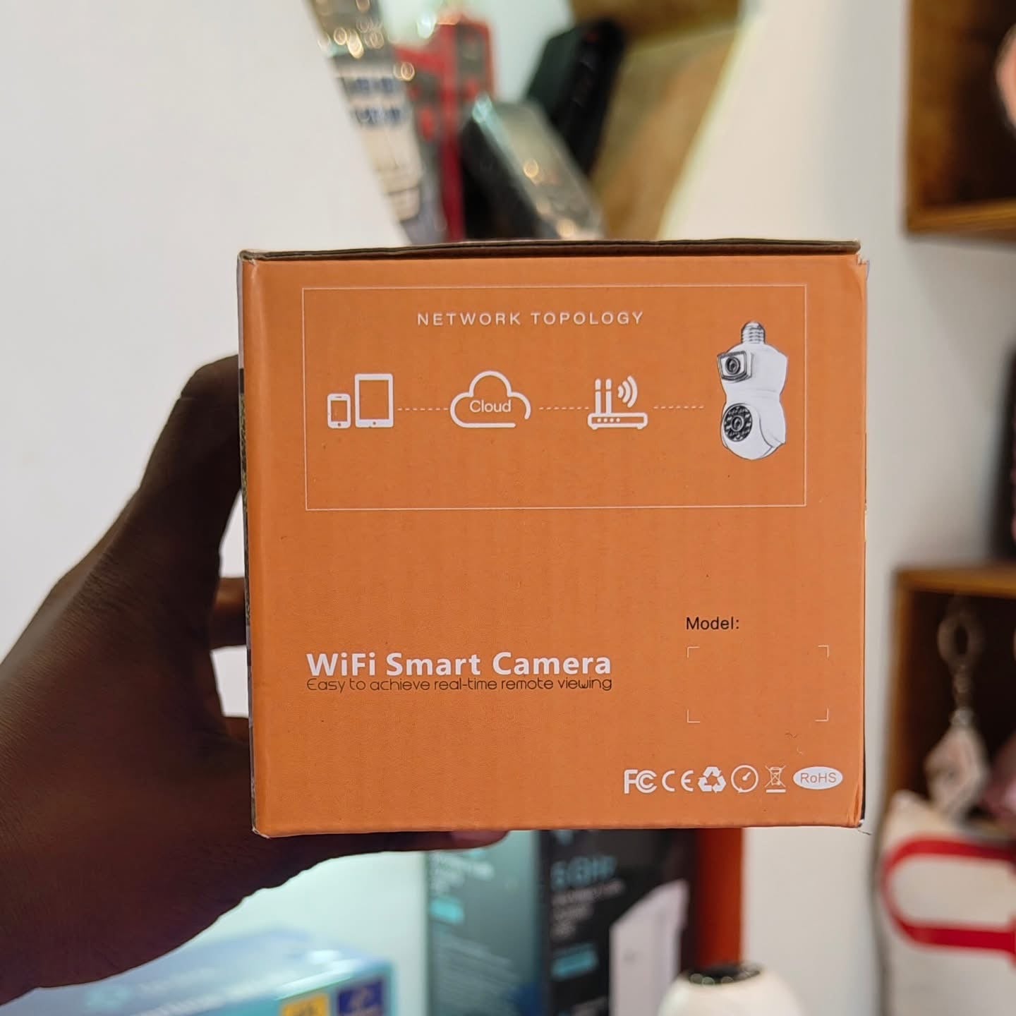 Double Lens WiFi Bulb Camera – Smart CCTV with Full Rotation E9 (4K HD )