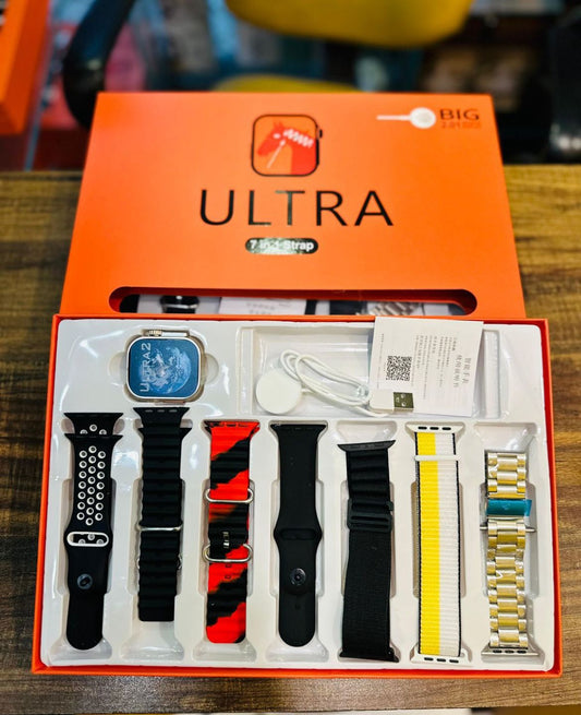 ULTRA 9 WITH 7 STRAPS | Apple Smart Watch 1.1 CLONE  7 straps 49mm BT calling