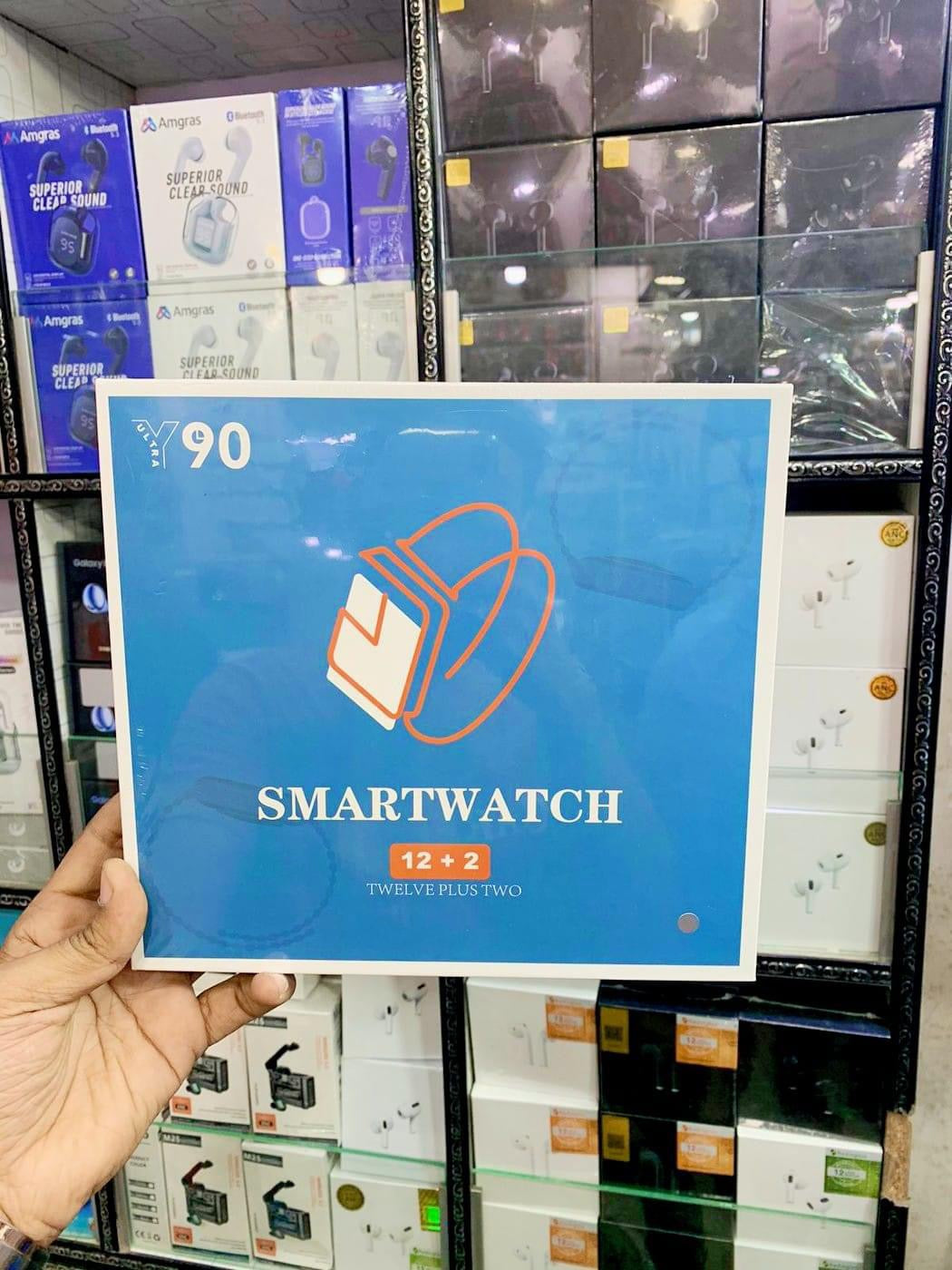 Y90 SMART WATCH | Ultra 9 Design 12 Belt + 2 Smartwatch Combo Couple/ Double Special Package Y90 Limited Sale