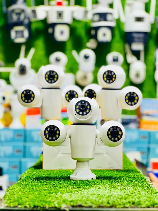 3in1 Triple Lens CCTV WiFi Bulb Camera 4+4+4MP HD 1080P