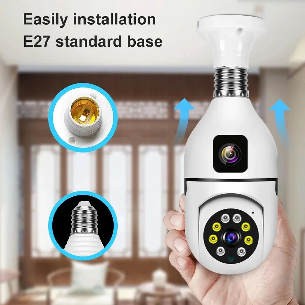 Bulb WIFI Dual 2 Lens Camera | WIFI SMART CCTV CAMERA HD QUALITY