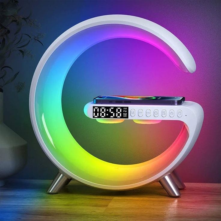 G-shape Multifunctional Lamp & Bluetooth Speaker With Wireless Charging