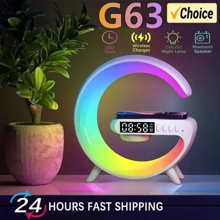 G-shape Multifunctional Lamp & Bluetooth Speaker With Wireless Charging