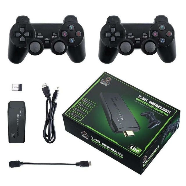 M8 GAMING USB GAME STICK CONSOLE WITH 20,000 GAMES & 2 CONTROLLERS 2.5GH WIRELESS