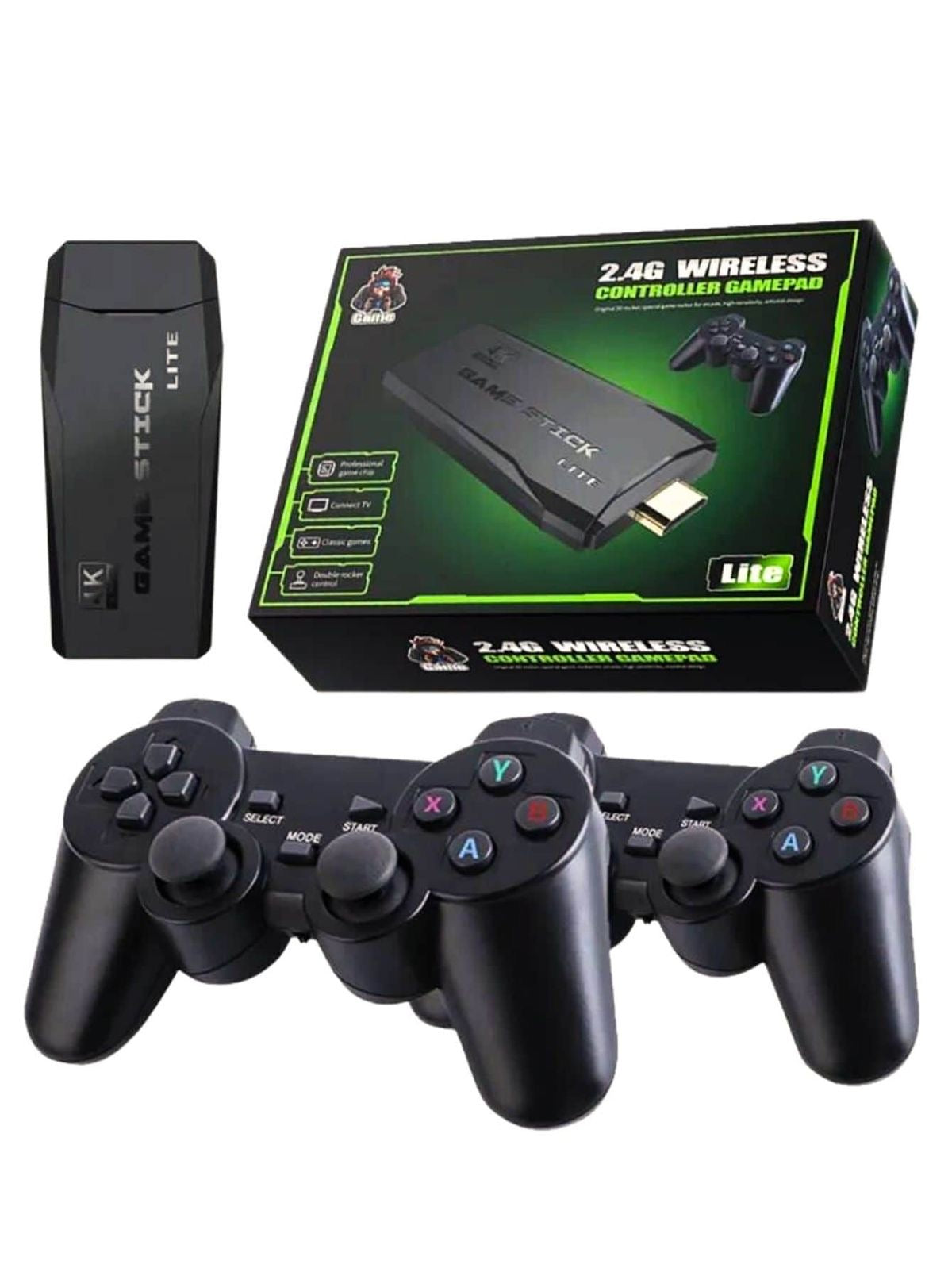 M8 GAMING USB GAME STICK CONSOLE WITH 20,000 GAMES & 2 CONTROLLERS 2.5GH WIRELESS