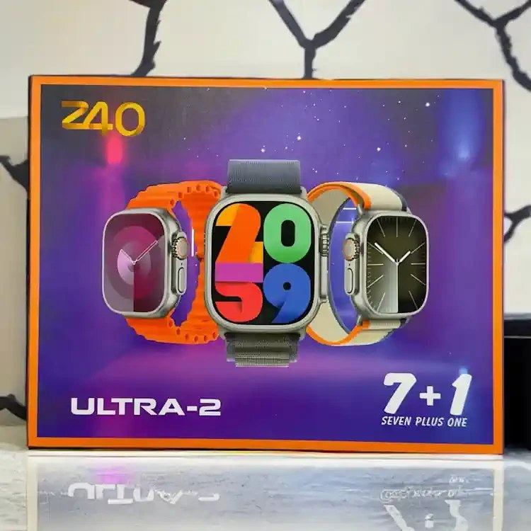 APPLE SMART WATCH Z40 ULTRA | 7 STRAPS | 7in1 | BT CALIING WATCH 49MM | FREE PROTECTOR INSIDE