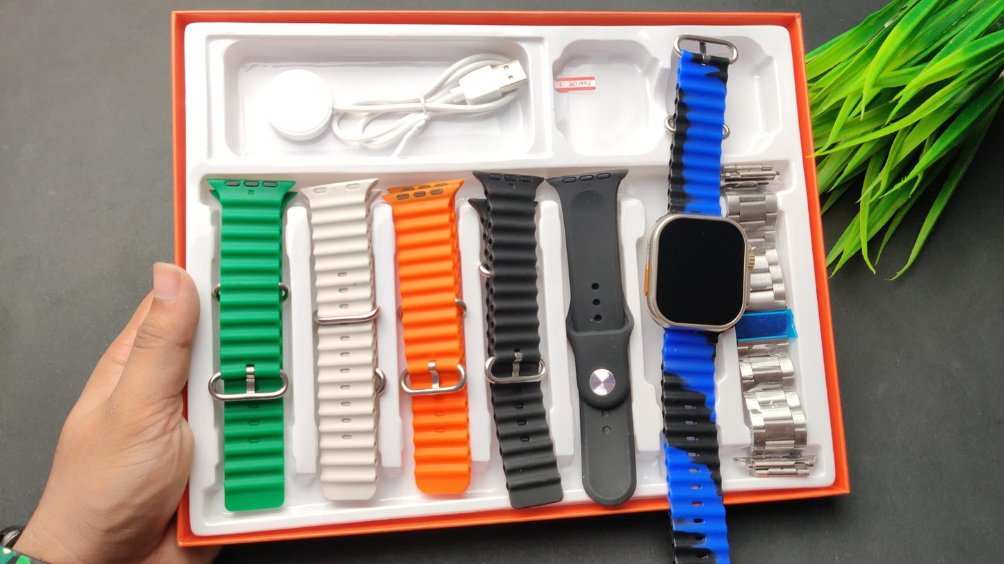 APPLE SMART WATCH Z40 ULTRA | 7 STRAPS | 7in1 | BT CALIING WATCH 49MM | FREE PROTECTOR INSIDE