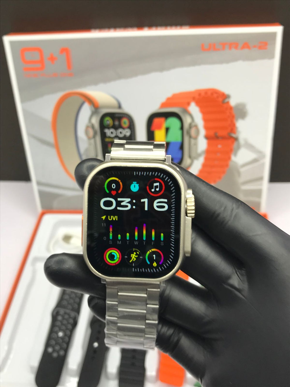 APPLE SMART WATCH Z40 ULTRA | 7 STRAPS | 7in1 | BT CALIING WATCH 49MM | FREE PROTECTOR INSIDE