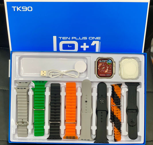 TK-90 ULTRA SMART WATCH 10 in 1 | 10 STRAPS FREE COVER